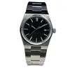 Relógio Mecânico Masculino 40mm Prata Vidro de Safira com Pulseira de Fecho Borboleta Duplo Compatível com Movimento Nh35