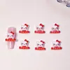 Dia de Ano Novo Estilo Japonês Desenho Animado Joias para Unhas Resina Sanrio Acessórios para Unhas Brincos DIY Jingle Cat Acessórios