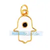 L45 Accesorios para joyería DIY cobre puro chapado en oro plateado recubierto de oro estilo europeo y americano Ojo del Diablo colgante multicolor