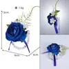 Ojal para Novio de Boda Estilo Occidental, Flores Artificiales de Rosas Multicolor, Flor de Muñeca para Novia, Accesorios de Flor de Solapa para Hombres en Cena de Fiesta de Cóctel