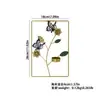 Portavelas tridimensionales de estilo europeo para pared, decoraciones de pared metálicas florales y de mariposas, adornos de pared para el hogar y textiles para el hogar