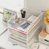 Portadocumentos Vertical Multicapa para Debajo del Escritorio Estante de Almacenamiento de Documentos de Oficina Artefacto de Almacenamiento para Estación de Trabajo con Ruedas