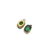 Pendente Oval de Garra de Diamante em Aço Inoxidável Europeu e Americano Versátil Pingente de Zircônia Acessórios para Joias DIY Colar Pulseira Brinco