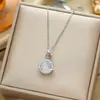 Colar de aço titânio com zircônia microincrustada, venda quente transfronteiriça coreana, moda feminina, senso de alta qualidade, corrente para clavícula, joia que não desbota