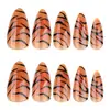Estampa de Leopardo Estampa de Zebra Olho de Gato Manicure Usável Peças de Unha Outono e Inverno Novo Exportação Venda Quente Unhas Amêndoa Unhas Postiças
