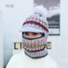 Gorro de lana de color para mujer, gorro acolchado de terciopelo, protección para el cuello, gorro de ciclismo de invierno, gorro de algodón, gorro a prueba de viento, para otoño e invierno.