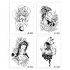 Tatuaje de hierbas para hombres, impermeable, de larga duración, para mujeres, sexy, de alta calidad, con diseño de flor de geisha, para brazo, simulación semipermanente.