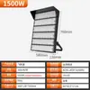 Holofote LED de Alta Potência Transfronteiriço para Exterior Quadrado Dock Holofote Potência Total Alto Brilho 1200W Luz de Projeção