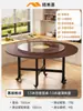 Mesa de Comedor Plegable para Uso Doméstico para 10 Personas Apartamento Pequeño Madera Maciza Móvil Multifuncional con Plato Giratorio Mesa Redonda Nuevo Estilo 2025