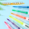 Regalos Creativos para Estudiantes: Plumas Resaltadoras de Doble Punta, Plumas de Diario Coloridas y Estéticamente Agradables, Plumas con Temática de Gatos, Resaltadores, Regalos para Niños