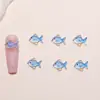 Decoraciones Populares Luminosas para Uñas Resina Accesorios Pequeños Materiales para Aretes DIY Mundo Submarino Peces Pequeños Accesorios de Decoración para Uñas
