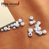 Contas de Transferência Foscas 99 Contas de Prata Esterlina Contas Soltas DIY Artesanal Ornamentos de Prata Pulseira de Cordão Vermelho Tornozeleira Acessórios Material