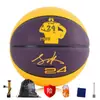 No. 7 Kobe Bryant Baloncesto Autografiado Souvenir Mamba Negra Estudiante Adulto Baloncesto Antideslizante No. 5 Balones de Baloncesto Autografiados para Niños