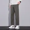 2026 Novos Calças Casuais Cropped de Outono Masculinas Retas Largas Tendência Lyocell Calças Casuais Calças Masculinas para Outono