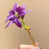 Grampo de Cabelo com Flor de Tecido com um Toque Super Fada, Atmosfera Suave e Elegante, Acessório de Cabelo Requintado e Luxuoso