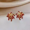 Pendientes de Perla de Caballo Rojo de Año Nuevo para Mujer, Sensación de Alta Gama, Pendientes del Nuevo Año Zodiacal 2026, Accesorios para Orejas de Otoño e Invierno