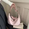 Bolsa de ombro única com estampa de estrela coreana Bolsa transversal coreana de grande capacidade Bolsa tote casual plissada para o dia a dia fresh