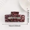 Golais Jewelry Elegante Estampado de Leopardo Clip Grande Multicolor Retro Versátil Pinza para el Cabello Moda Viajero Pinza de Tiburón Accesorios para el Cabello