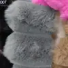 Em estoque Tecido de pelo de coelho listrado 10mm, veludo de coelho pelo de coelho pelúcia listrada tecido para brinquedo roupa boneca