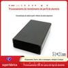 Carcaça do Chassi Invólucro de Alumínio Fornecimento de Fabricantes Processamento de Perfil de Alumínio 6063-t5 51 * 21mm