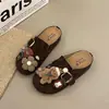 Zapatos Birkenstock Retro de Suela Gruesa, Dibujos Animados Lindos, de Punta Cerrada para Mujer, Versátiles, sin Cierre, tipo Pantufla Perezosa Birkenstock para Mujer, Otoño Temprano 2026