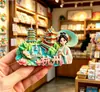 Imán de Nevera Metálico de la Ciudad de Hangzhou Área Escénica Turística del Lago del Oeste Recuerdo Regalos Culturales y Creativos Imán Magnético para Nevera Personalizado