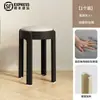 Taburete de plástico acolchado suave, apilable para uso doméstico, diseño redondo, resistente y duradero, extra grueso, adecuado para sala de estar, mesa de comedor y como silla de repuesto