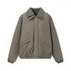 Chaqueta de Polar con Parches de Hilo Estilo Old Money para Hombre Jie Zhan 26 Otoño/Invierno Nuevo Retro Engrosada Cálida con Cremallera