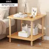 Alternativa a la mesa de noche: Mesa de noche moderna simple, Estante de almacenamiento pequeño, Mesa pequeña de pie, Madera maciza, Color de madera natural simple
