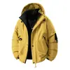 Jaqueta masculina de algodão grossa nova para outono e inverno, à prova de vento, impermeável, de corte solto, quente, casaco com capuz esportivo casual