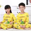 Pijamas de manga larga con dibujos animados para niños y niñas, ropa de verano para el hogar, traje fino con aire acondicionado.