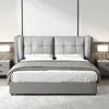 Cabecero Tapizado 2026 Nuevo Simple Moderno Independiente Tatami Tela Técnica Respaldo de Cama de Madera Maciza Se Vende por Separado