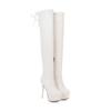 Botas Nuevas de Estilo 2017 que Muestran la Pierna Hasta la Rodilla, Botas de Caballero, Botas de Plataforma de Tacón Alto para Discoteca, Botas para Pole Dance H271