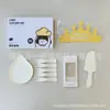 Caixa de presente com conjunto de louças de aniversário, conjunto de cinco peças, pratos de papel para padarias e confeitarias, combinação de talheres e pratos descartáveis