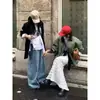 Casaco Trench Coat de Comprimento Médio com Cordão e Bolsos Grandes, Personalidade Temperamento Coreano, Verde Militar