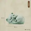 Figura de Animal de Té Gran Sabio de Arenisca Verde Estilo Chino, Adorno de Escritorio Wukong, Paisajismo de Roca para Acuario, Maceta de Decoración para el Hogar