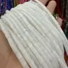 2*4mm Ângulo Reto Cristal Branco Corte Reto Ágata Pedra Natural DIY Contas Planas Contas Espaçadoras Contas Soltas Produto Semi-acabado Acessórios para Joias