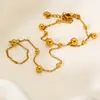 Pulsera Brazalete de Acero Inoxidable Estilo Ins Transfronteriza con Baño de Oro de 18K, Resistente al Agua, Pulsera Entrelazada, Joyería de Gama Alta de Nicho para Mujeres