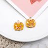 Gota de aceite de aleación de Halloween transparente, accesorios de bricolaje, sombrero mágico festivo, calabaza, fantasma, diablillo, colgante de murciélago