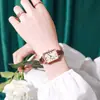 Stock Listo del Fabricante Nuevo Modelo Reloj Estudiante para Mujer, Moda de Alta Gama, Elegante Cuadrado Cuarzo Correa de Cuero Relojes de Dama Venta al por Mayor