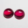 Suministro directo de fábrica venta caliente anillo de rubí sintético redondo superficie plana superficie lisa 5# anillo de corindón rojo piedra desnuda venta al por mayor