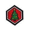 Mini Hexágono Bordado Completo Velcro Outdoor Fogueira Floresta Emblema Adesivo de Tecido Bordado Adesivo para Mochila EDC Patch