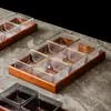 Caja de plástico para almacenar frutos secos, charola casera dividida para snacks, salón de belleza, bar, caja comercial para snacks y dulces para presentación
