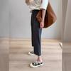 Pantalonas Casuais de Verão 2025 Finas de Tamanho Grande Cintura Alta Leves Respiráveis com Design Air Slimming Soltas de Perna Larga para Mulheres