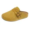 Sandalias planas cerradas estilo Birkenstock retro francés para mujer, nueva colección principios de otoño 2026, sandalias casuales fáciles de llevar