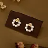 Pendientes de Perla Franceses Retro con Aguja de Plata S925 para Mujer Diseño de Nicho Pendientes de Rosa de Alta Gama Pendientes Exquisitos