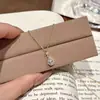 Colar Gota D'água Estilo Coreano, Corrente de Clavícula Pendente de Luxo Leve Nicho, Zircônia Moda Simples Exquisito Versátil Colar