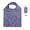 Estilo K de Bolso Plegable Creativo Ecológico T190 Poliéster Tela Floral Bolso para Teléfono Móvil Portátil Bolsa de Compras para Supermercado Bolsa para Compras de Comestibles