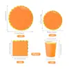 Dopamina Color Puro Encaje Estampado en Caliente Desechable Plato de Papel Vajilla Taza de Papel Servilleta Suministros para Fiesta Decoración Set Festivo