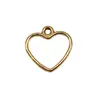 14x 13mm 0.25g multicolor Comércio exterior DIY acessórios para joias pingente de coração de amor com moldura de amor vazada